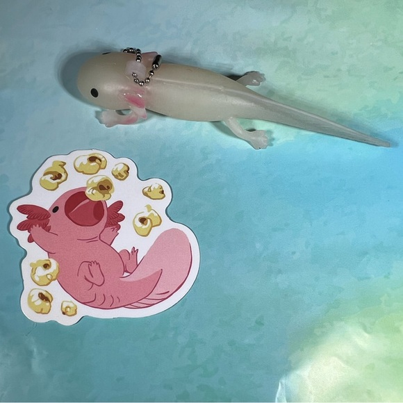 PopsAlotl Axolotl Crazy Trending WaterProof Single Decor Accent Sticker - Picture 3 of 4